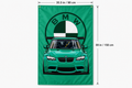 BMW M3 M Series Sedan Car Vertical Flag Banner 3x5 Ft vertical Garage Wall Decor