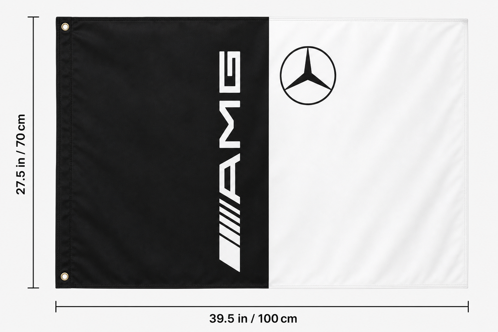 Mercedes-AMG Fans Logo Flag Banner Multiple Sizes Garage Man Cave Wall