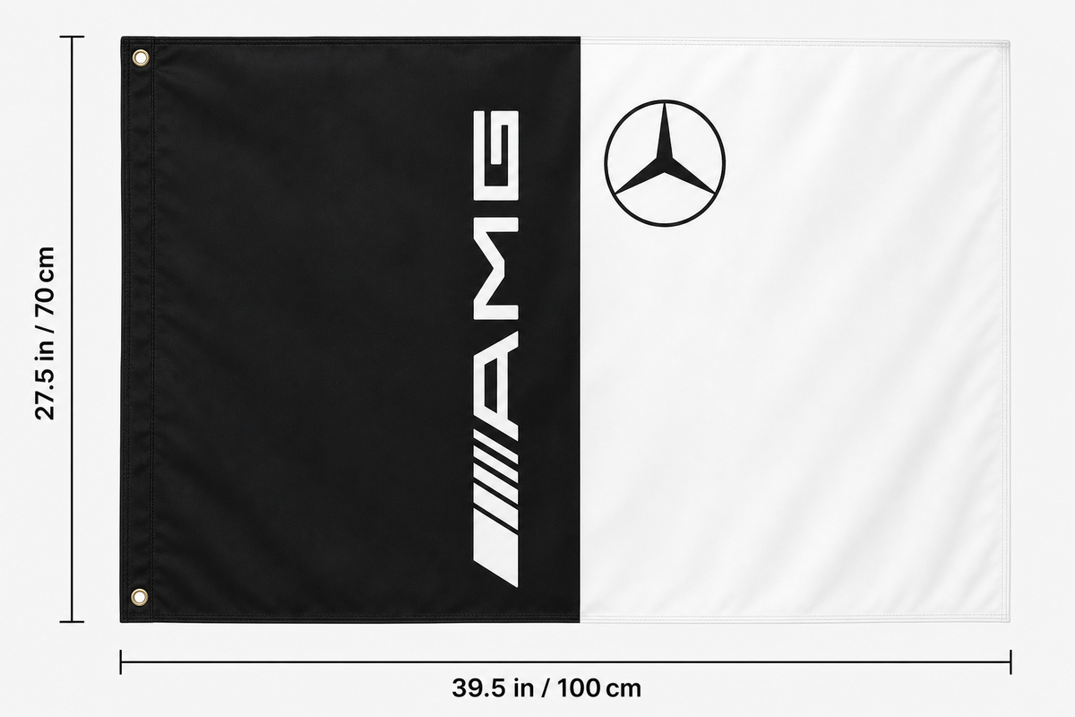 Mercedes-AMG Fans Logo Flag Banner Multiple Sizes Garage Man Cave Wall