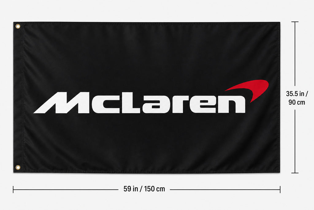 McLaren Logo F1 Fans Logo Flag Banner 3x5 Ft Garage Man Cave Wall
