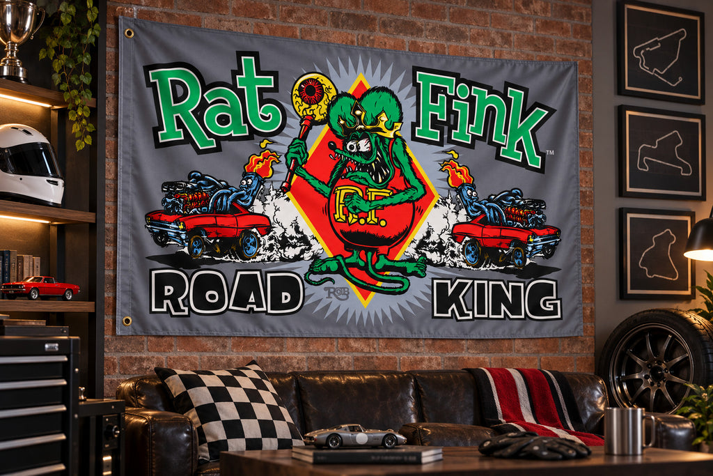 Rat Fink Flag Banner 3x5 Ft Garage Wall Decor Garage Man Cave American 5