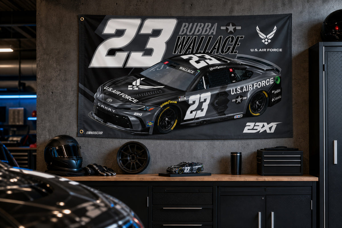 NASCAR Bubba Wallace #23 Racing Flag Banner 3x5 Ft Man Cave Garage Wall Decor
