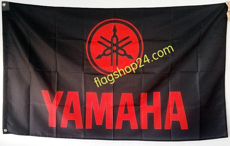 NEW YAMAHA LOGO Black red FLAG BANNER SIGN 3x5 feet yfz yzf fjr