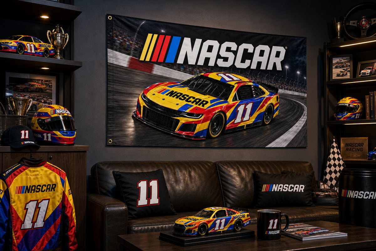 NASCAR car racing Logo Flag Banner 3x5 Ft Garage Man Cave Wall Decor