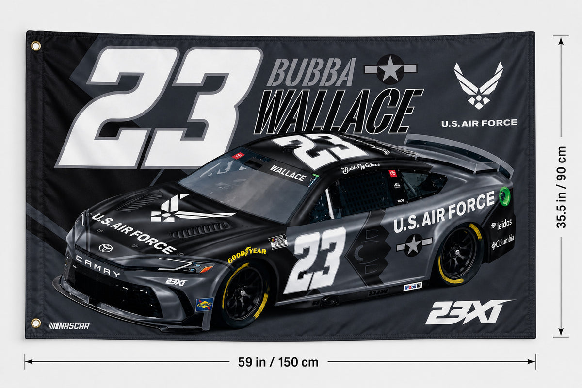 NASCAR Bubba Wallace #23 Racing Flag Banner 3x5 Ft Man Cave Garage Wall Decor