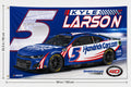 NASCAR Kyle Larson #5 Hendrick Car Racing Fans Logo Flag Banner 3x5" Garage Wall