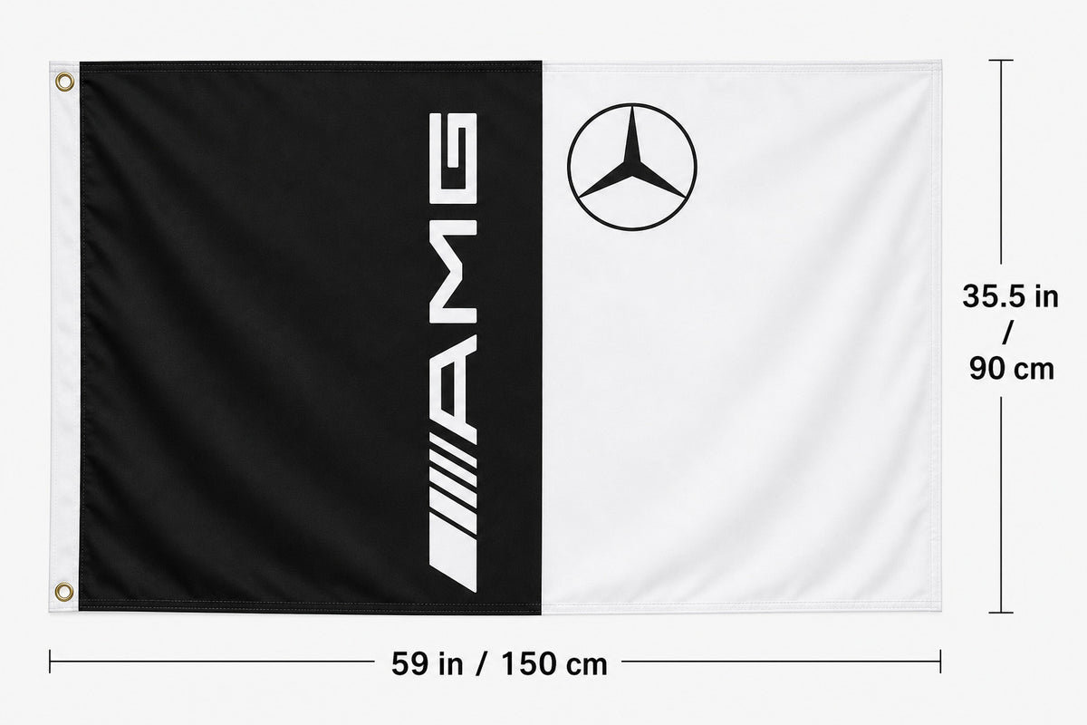 Mercedes-AMG Fans Logo Flag Banner Multiple Sizes Garage Man Cave Wall
