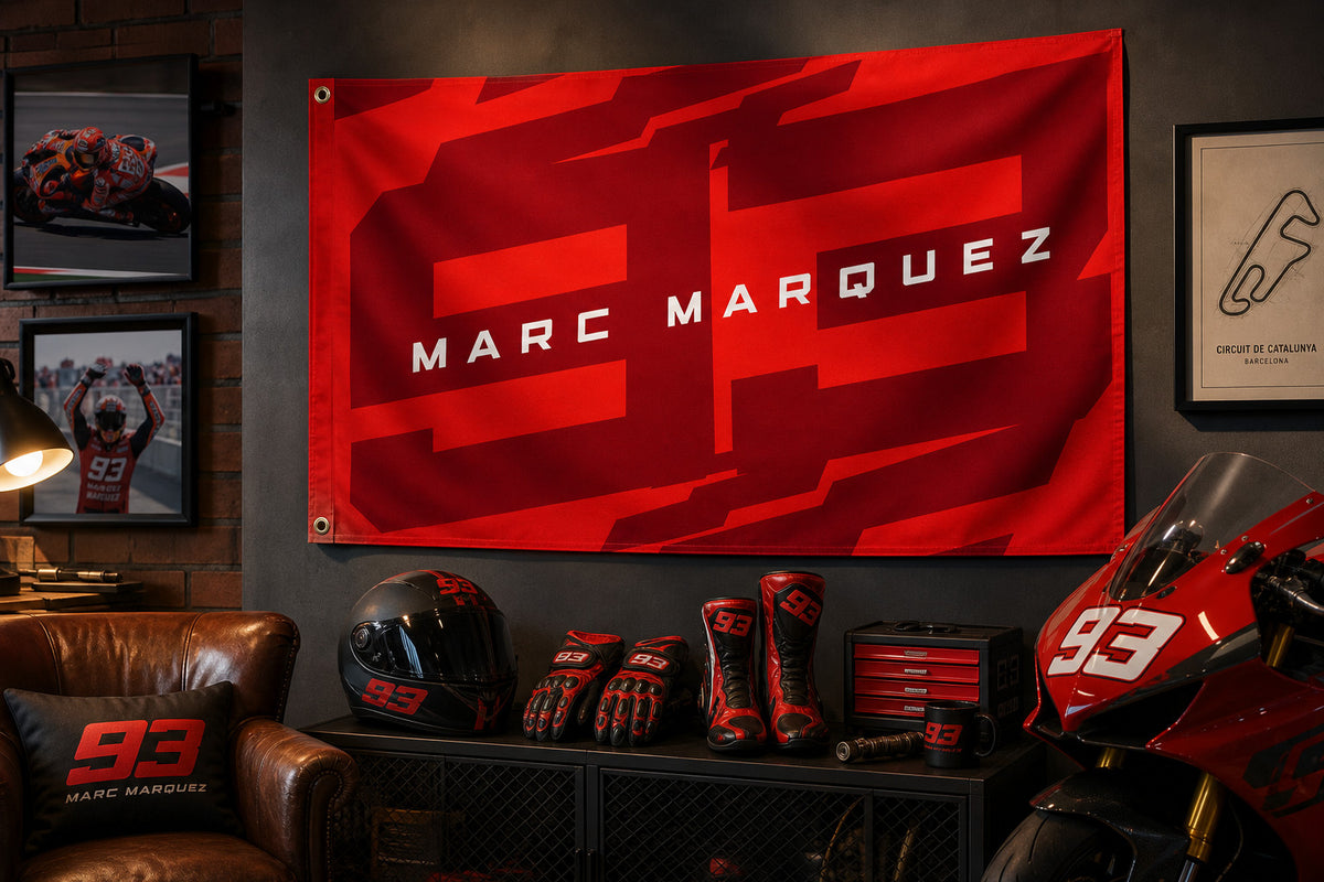 Marc Marquez MotoGP #93 Logo Flag Banner 3x5 Ft Garage Man Cave Wall Decor gp1