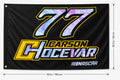 Carson Hocevar #77 NASCAR Racing Flag Banner 3x5 Ft Man Cave Garage Wall Decor