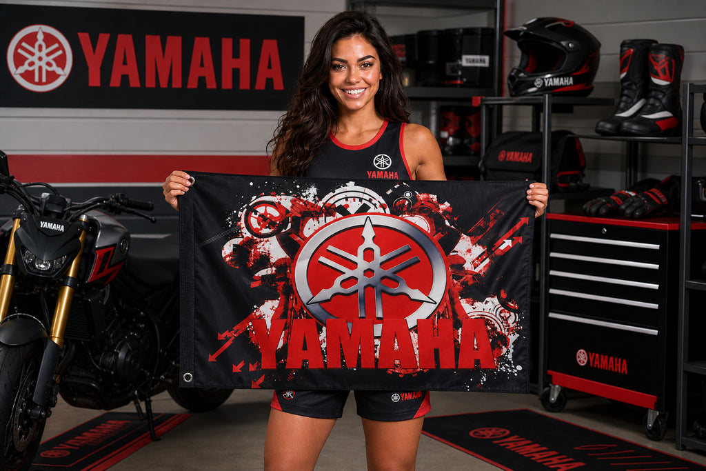 Yamaha 3D Flag Banner 3x5 Ft Garage Wall Decor yfz yzf fjr xt250 xtz ybr fz mt