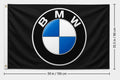 BMW Black logo 3D Flag Banner 3x5 Ft Garage Wall Decor Man Cave Racing