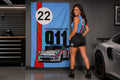 Porsche 911 RSR Martini Racing Flag Banner 3x5 Ft Vertical Garage Wall Decor