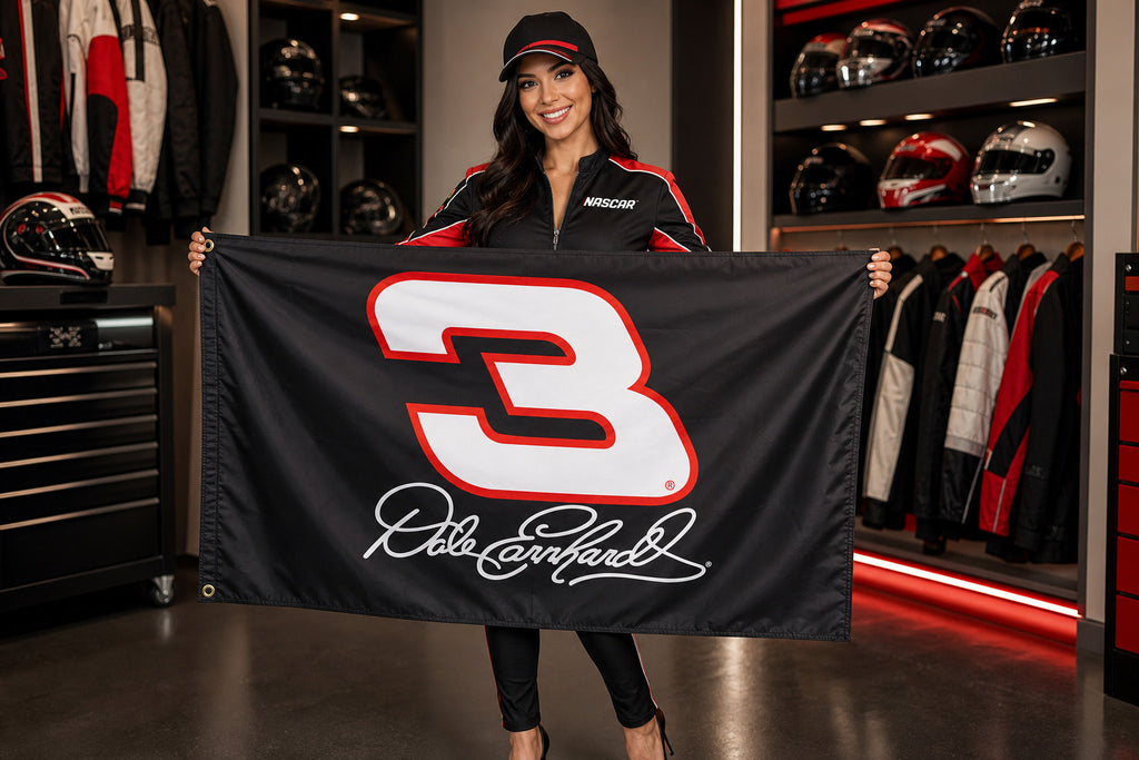 NASCAR Dale Earnhardt #3 Car Racing Fans Logo Flag Banner 3x5 Ft Garage Man Cave