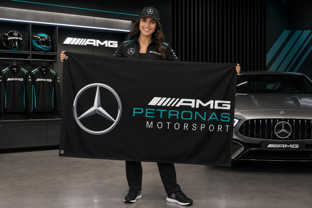 Mercedes-AMG X5 Fans Logo Flag Banner 3x5 Ft Garage Man Cave Wall
