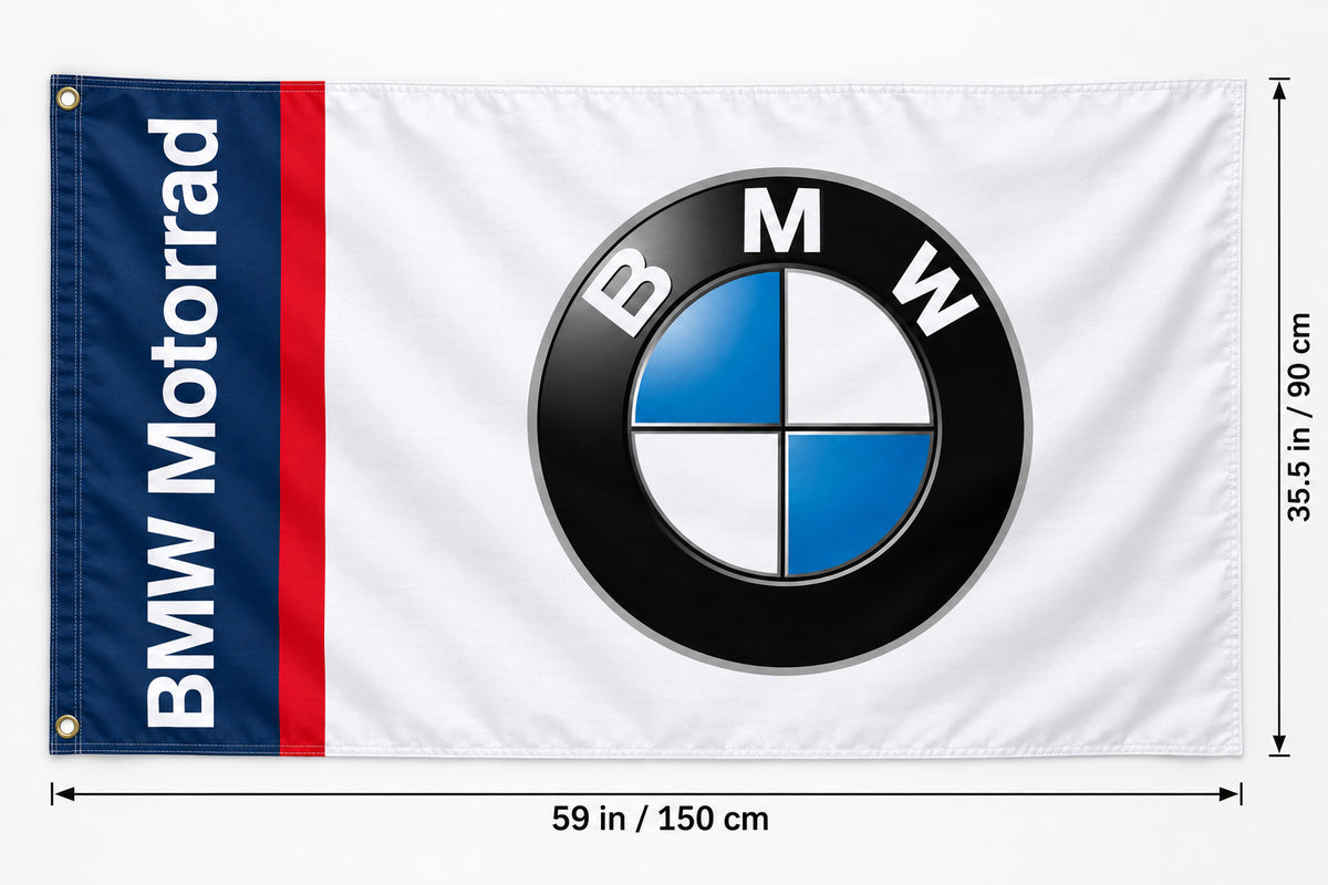 BMW Motorrad Flag Banner 3x5 Ft Motorcycle Man Cave Garage Wall Decor Motorbike