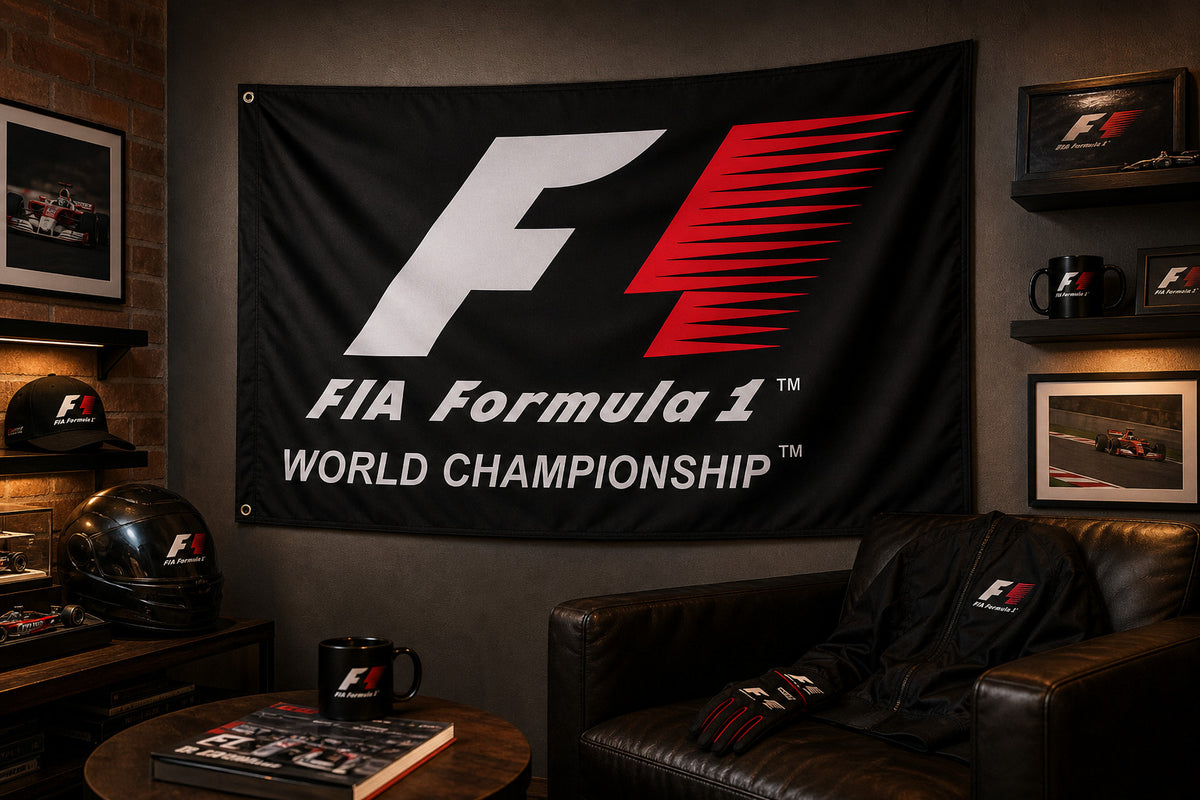 F1 Formula 1 Fans Logo Flag Banner 3x5 Ft Garage Man Cave Wall