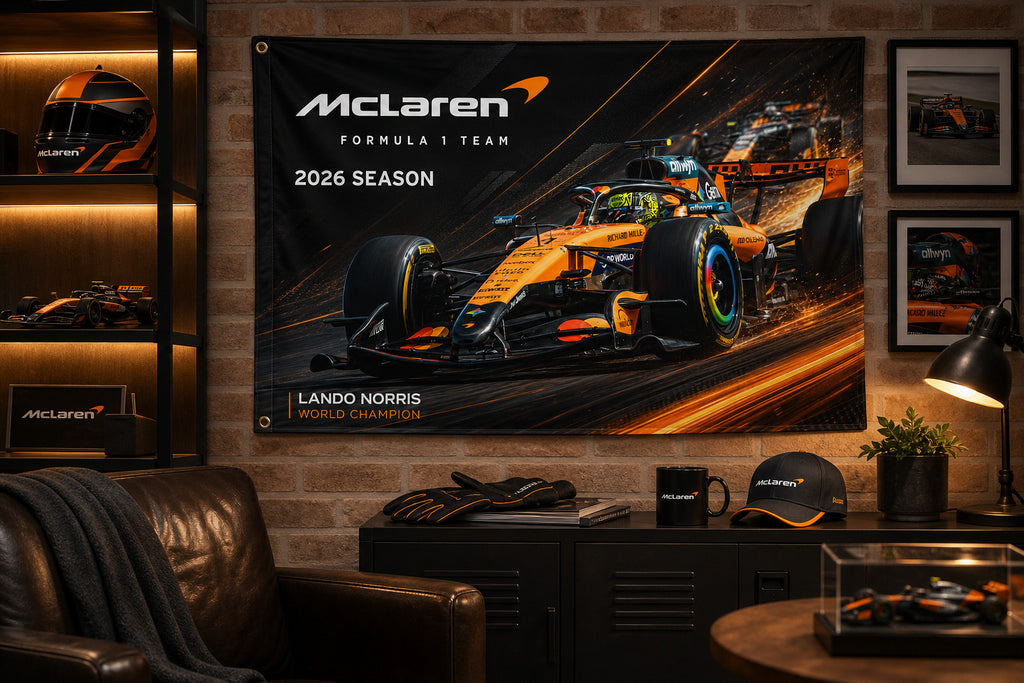 McLaren F1 Champion Logo Flag Banner 3x5 Ft Garage Man Cave Wall Decor