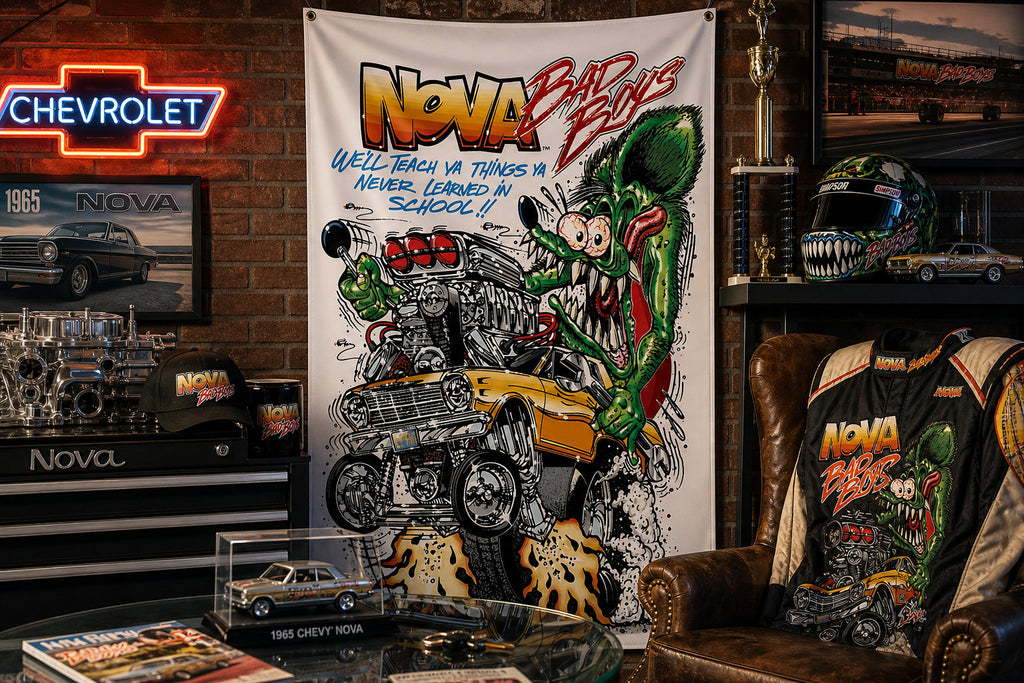 Rat Fink Flag Banner 3x5 Ft Vertical Garage Wall Decor Bad Boys Chevy Chevrolet