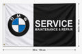 BMW Service Maintenance Racing Logo Flag Banner 3x5 Ft Garage Wall Decor