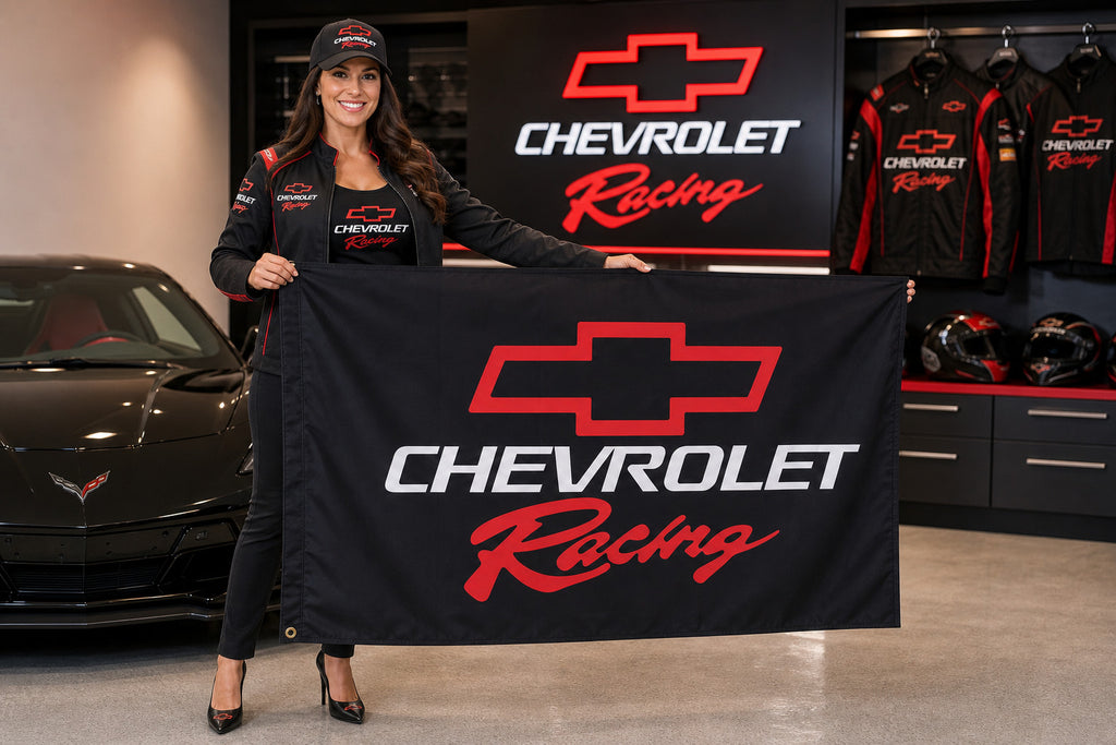 Chevrolet Racing Chevy Camaro Fan Logo Flag Banner 3x5 Ft Garage Man Cave Wall
