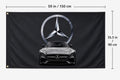 Mercedes-AMG Fans Logo Flag Banner 3x5 Ft Garage Man Cave Wall