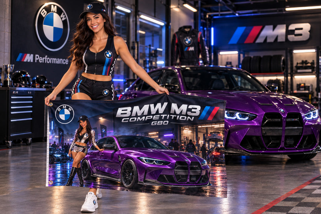 BMW M3 G80 COMPETITION Fast & Furious Flag Banner 3x5 Ft Garage Man Cave Wall