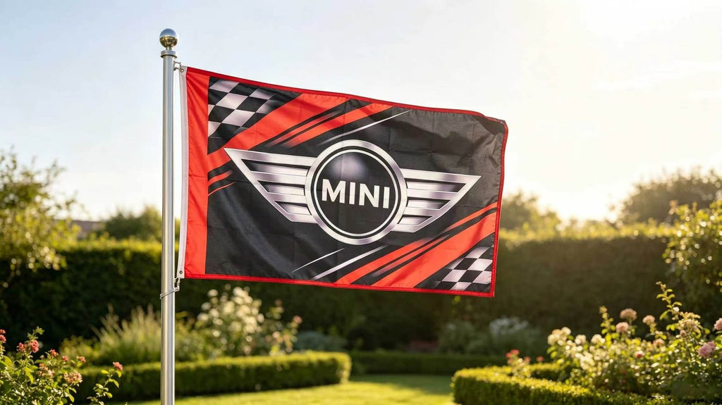NEW BMW MINI JOHN COOPER RED FLAG BANNER SIGN 3X5 FEET S classic jcw