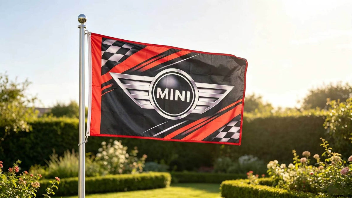 NEW BMW MINI JOHN COOPER RED FLAG BANNER SIGN 3X5 FEET S classic jcw