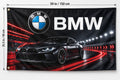 BMW Night Logo Flag Banner 3x5 Ft Garage Man Cave Wall Decor