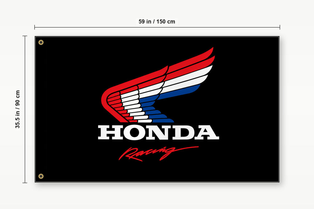 Honda Fans Logo Flag Banner 3x5 Ft Garage Man Cave Wall Motorcycle