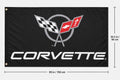 Chevrolet Corvette 3x5 ft Fans Logo Flag Banner 3x5 ft Garage Man Cave Wall