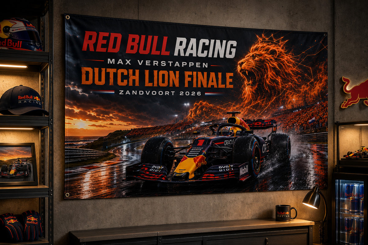 Red Bull Dutch Lion Finale Zandvoort 2026 Flag Banner 3x5 Ft Garage Wall Decor