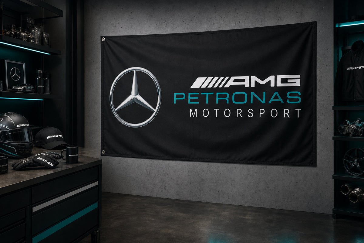 Mercedes-AMG X5 Fans Logo Flag Banner 3x5 Ft Garage Man Cave Wall