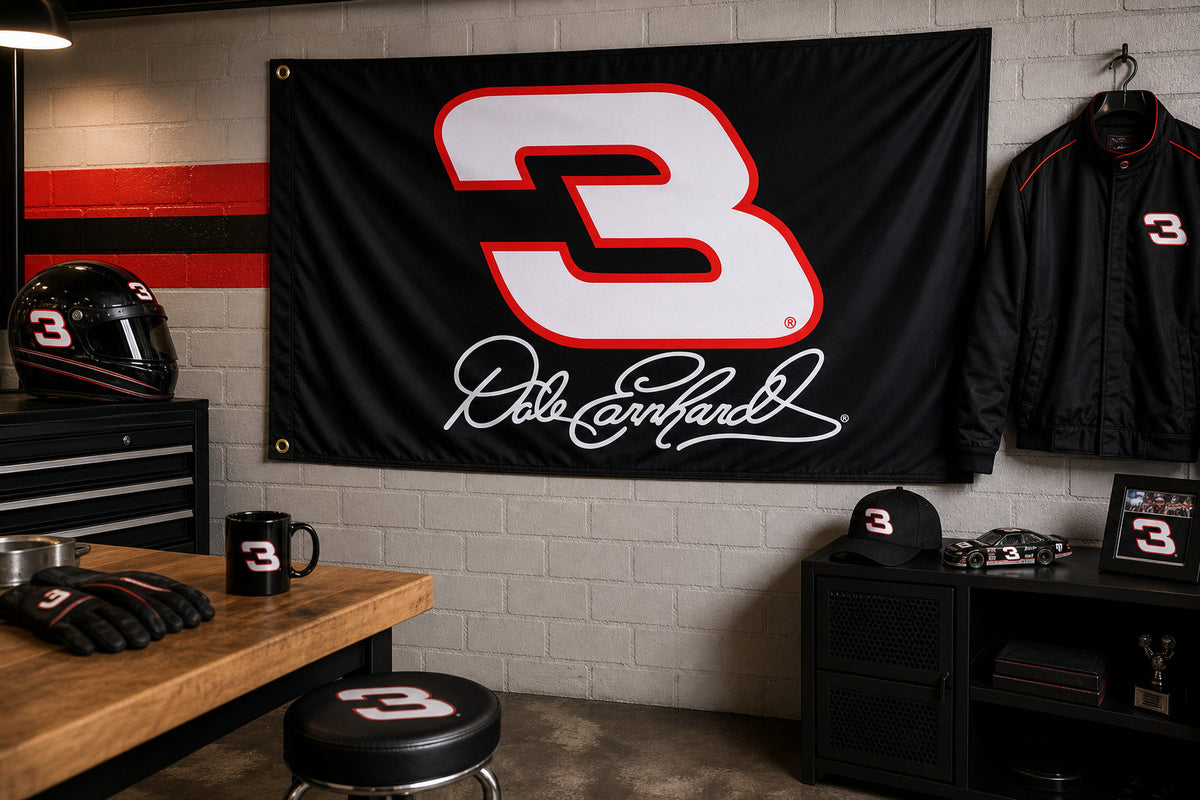 NASCAR Dale Earnhardt #3 Car Racing Fans Logo Flag Banner 3x5 Ft Garage Man Cave