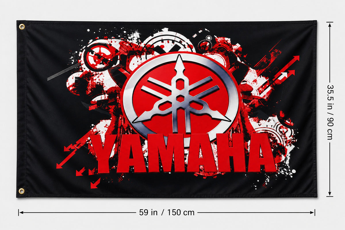 Yamaha 3D Flag Banner 3x5 Ft Garage Wall Decor yfz yzf fjr xt250 xtz ybr fz mt