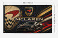 McLaren Logo Flag Banner 3x5 Ft Garage Man Cave Wall Decor Mcl 6GT Gts Artura
