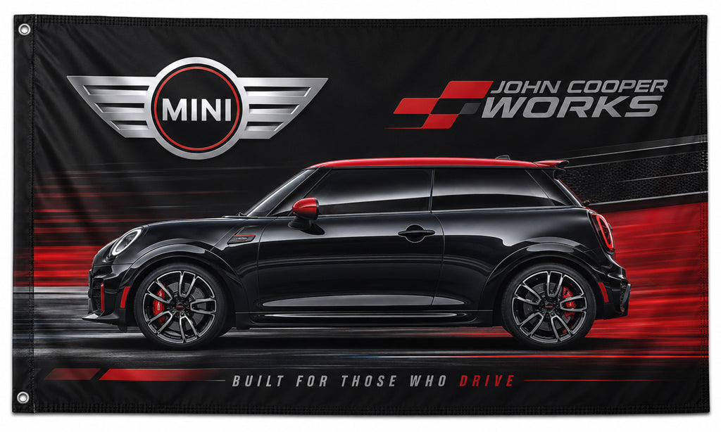 NEW BMW MINI JOHN COOPER WORKS FLAG BANNER SIGN 3X5 FEET S classic jcw