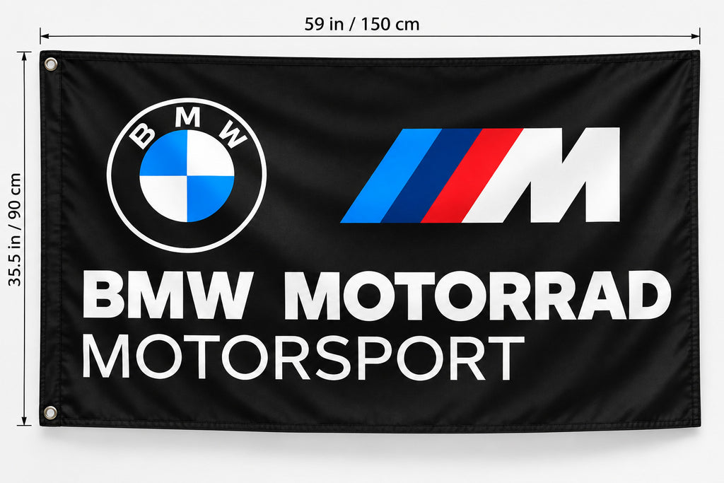 BMW Motorrad Flag Banner 3x5 Ft Motorsport Man Cave Garage Wall Decor