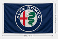 NEW Big Logo ALFA ROMEO BLACK FLAG BANNER SIGN 3X5 FEET MITO BRERA