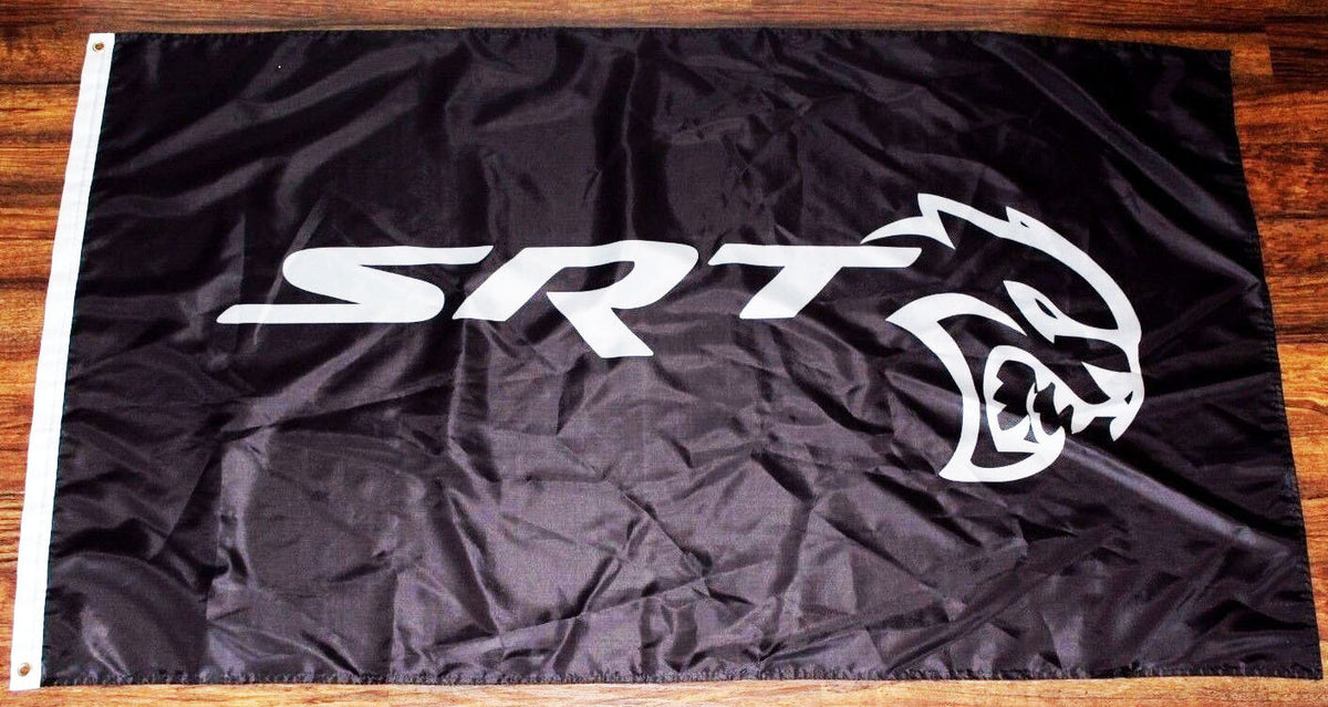 NEW SRT Hellcat Logo Flag 3 x 5 Banner Man Cave Sign Dodge Viper