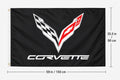 Chevrolet Corvette Fans Logo Flag Banner 3x5 Ft Garage Man Cave Wall