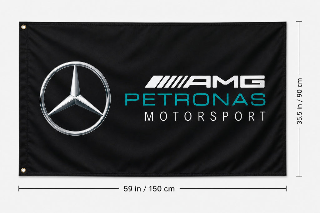 Mercedes-AMG X5 Fans Logo Flag Banner 3x5 Ft Garage Man Cave Wall