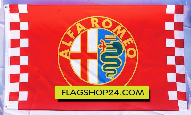 NEW ALFA ROMEO RED FLAG BANNER 3X5 FEET MITO BRERA GT Giulietta 4C