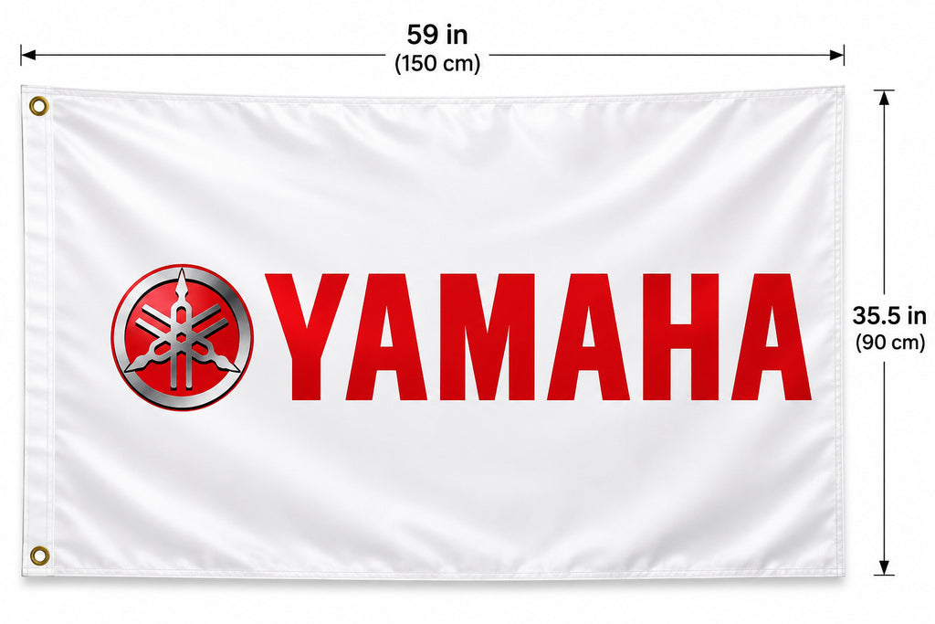 Yamaha Moto Racing Flag 3x5 Garage Man Cave Motorcycle Wall Banner