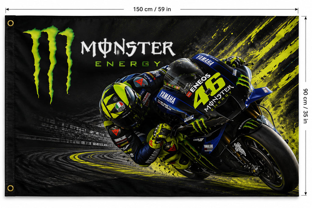 Monster Energy Yamaha MotoGP 46 Racing Flag Banner 3x5 Ft