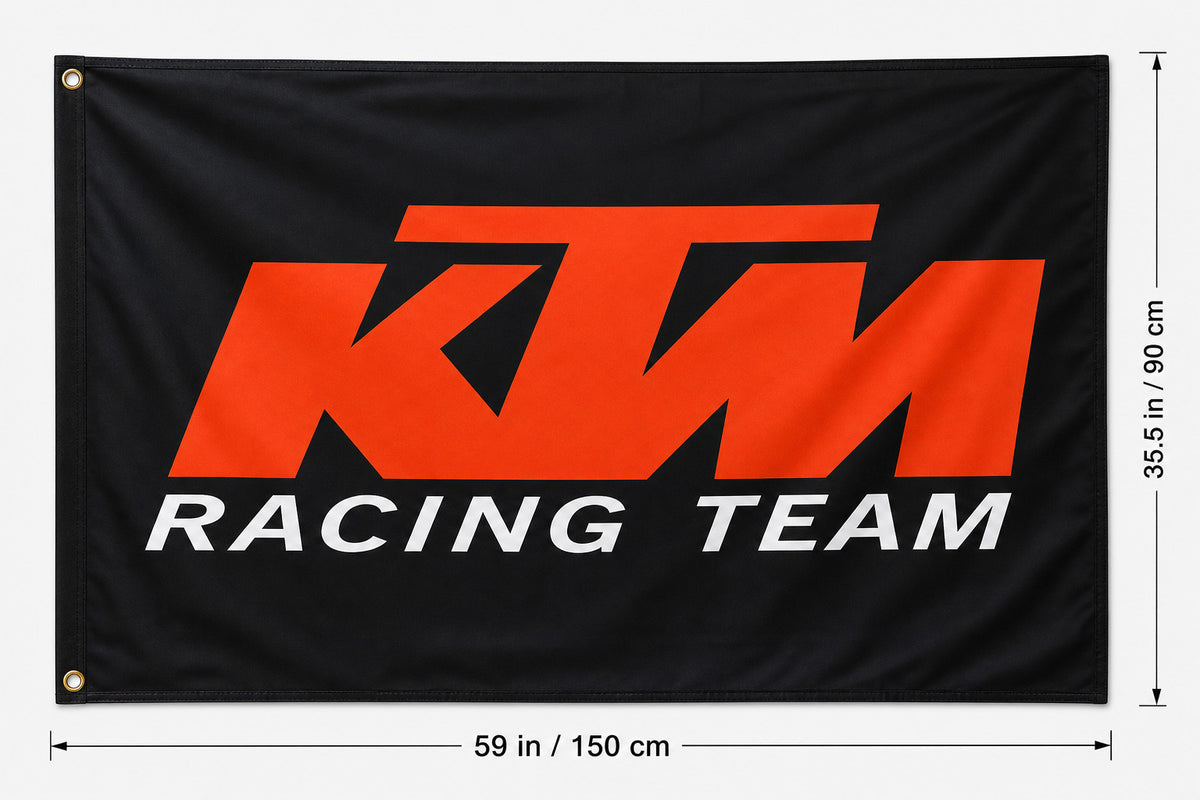 KTM Racing Flag Banner 3x5 Ft Motorcycle Man Cave Garage Wall Decor