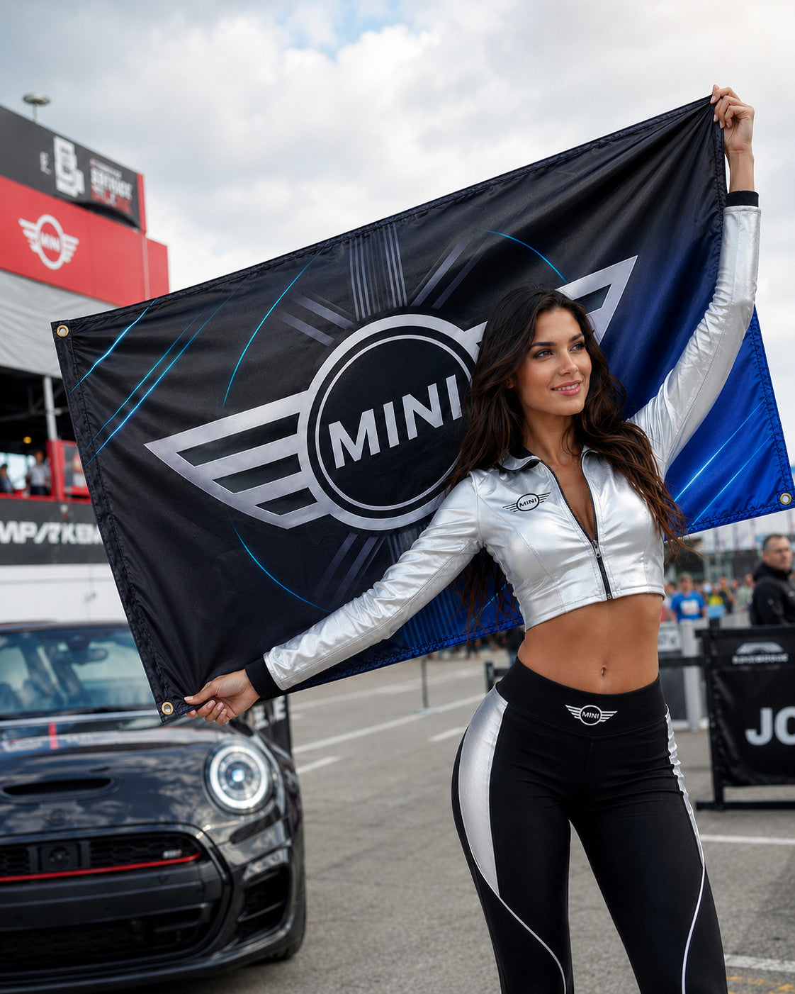 NEW BMW MINI JOHN COOPER BLUE FLAG BANNER SIGN 3X5 FEET S classic jcw