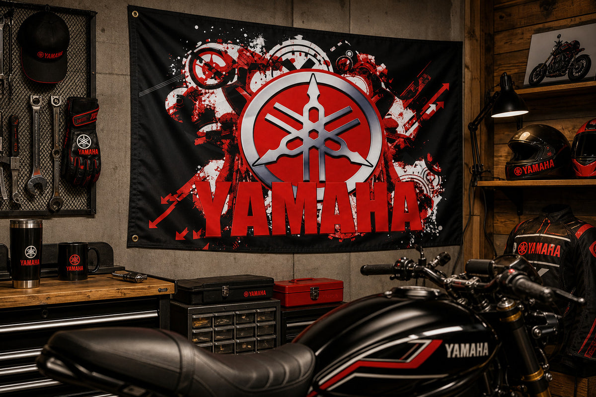 Yamaha 3D Flag Banner 3x5 Ft Garage Wall Decor yfz yzf fjr xt250 xtz ybr fz mt