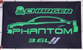 NEW Dodge Phantom Charger R/T flag racing Man Cave Sign banner