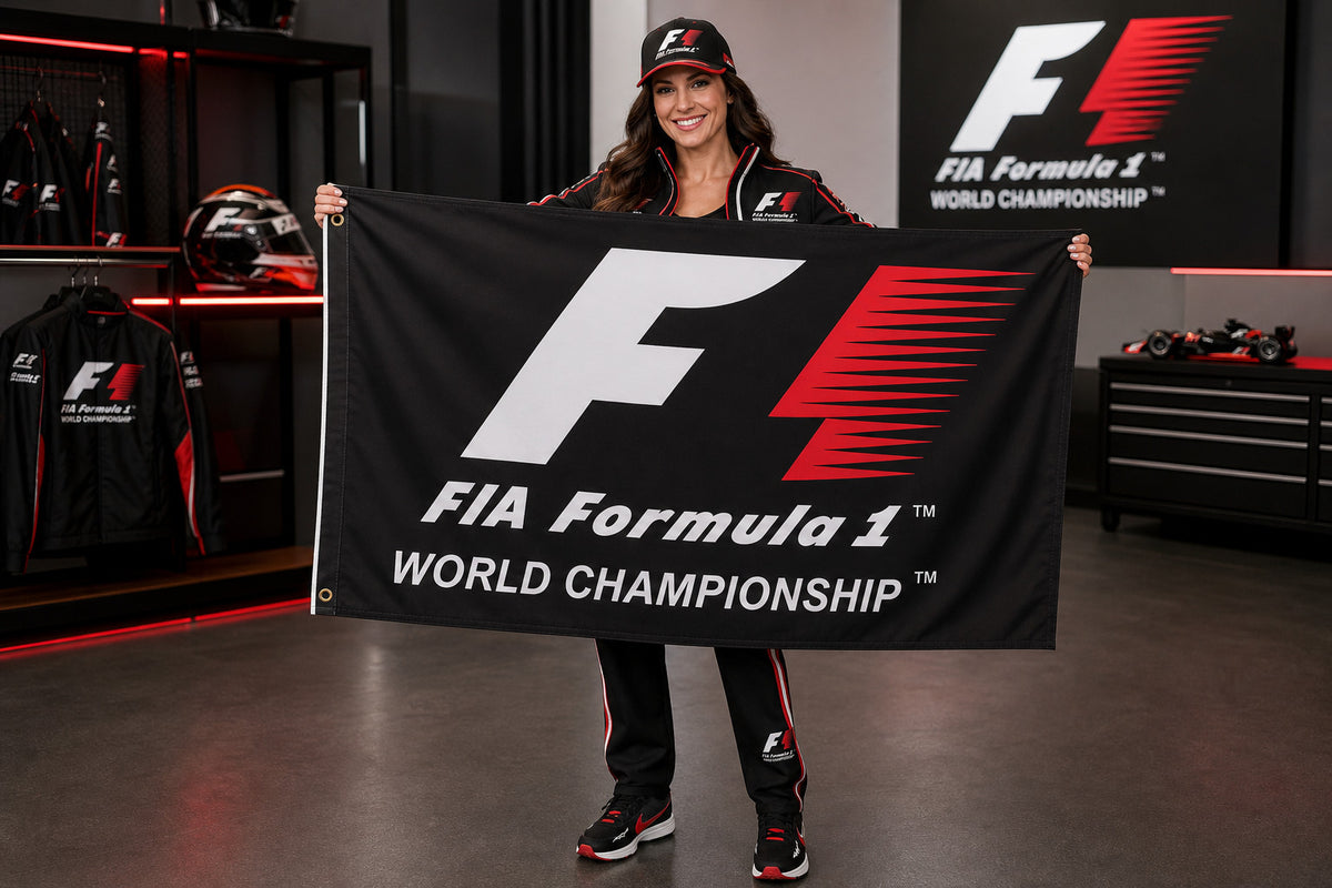F1 Formula 1 Fans Logo Flag Banner 3x5 Ft Garage Man Cave Wall